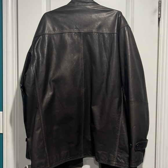 Missani Le Collezioni. Mens brown leather jacket. Size 2x - Picture 11 of 13
